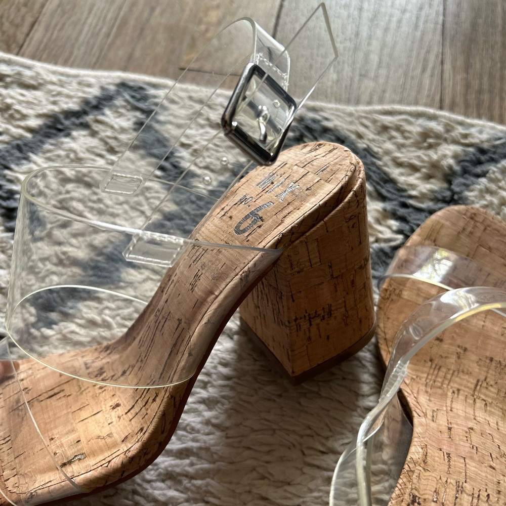 Chunky block sandal heel